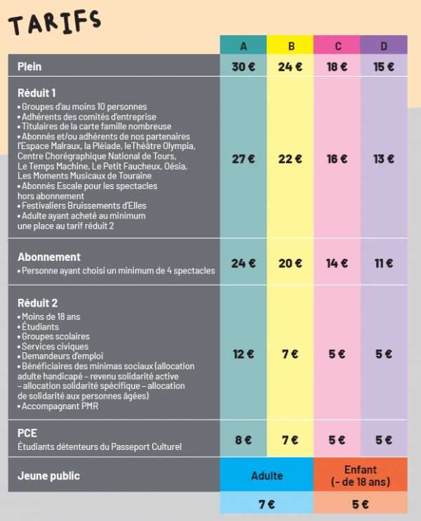 Tarifs saison 25-26